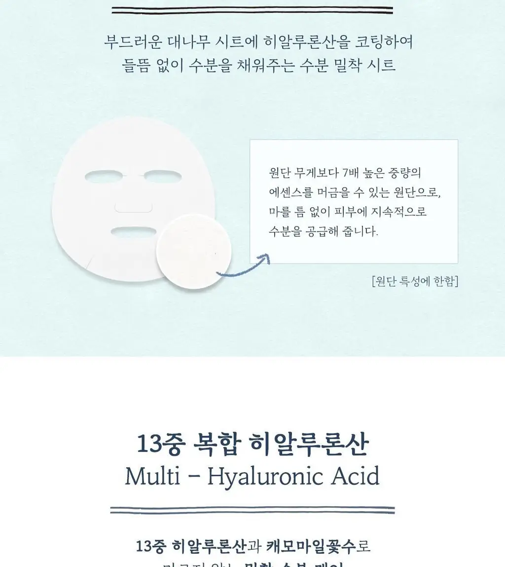 [NEW] 스킨푸드 블루 캐모마일 히알루로닉 마스크시트 10매 상세페이지 10